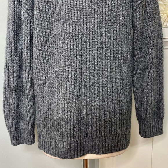 Talbots Shawl Collar Shaker Stitch Wool V Neck Pullover Sweater Oversized Small - Picture 7 of 9